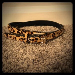 Express Leopard Print Belt